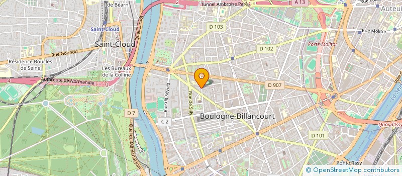 localisation de l'entreprise OBJECTIF INSOLITE à BOULOGNE-BILLANCOURT