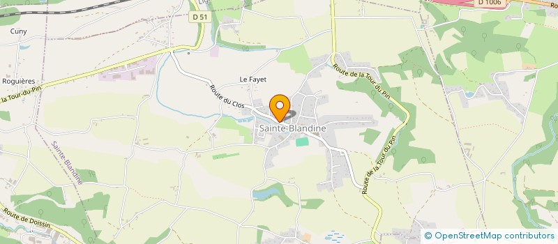 localisation de l'entreprise OBJECTIF ISO  SAINTE-BLANDINE