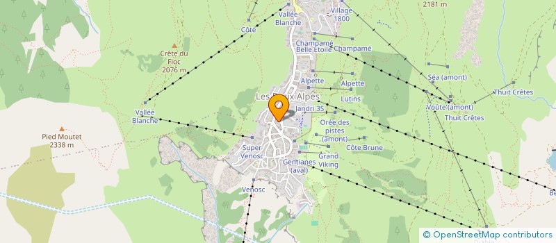 localisation de l'entreprise OBJECTIF LOISIRS DE GRIMPE AUX DEUX ALPES  LES DEUX ALPES