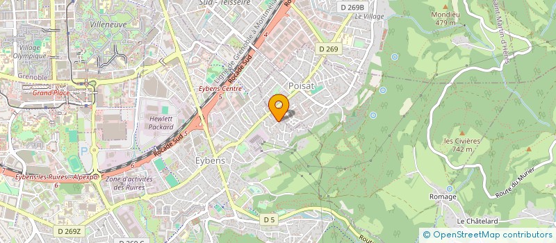 localisation de l'entreprise OBJECTIF MONTEE GF38  EYBENS