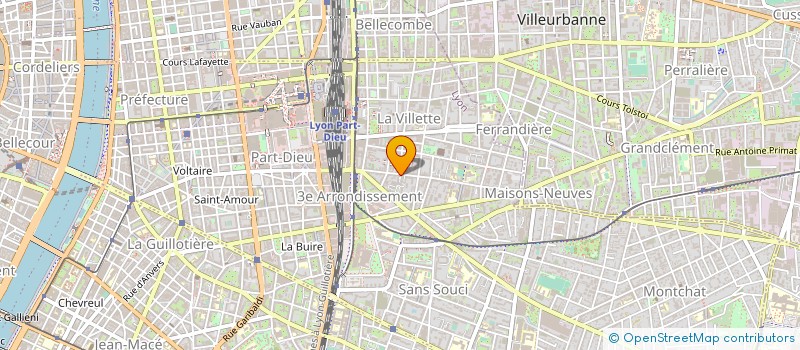 localisation de l'entreprise OBJECTIF P.E.  LYON