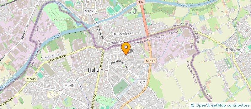 localisation de l'entreprise OBJECTIF'PRO  HALLUIN