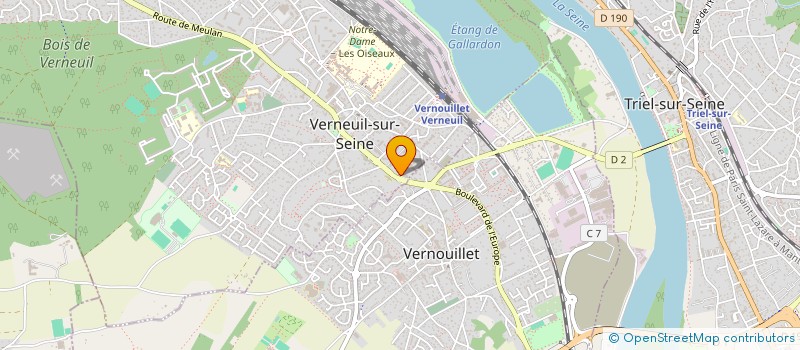 localisation de l'entreprise OBJECTIF PROFESSION. ET INTEGRATION à VERNEUIL-SUR-SEINE