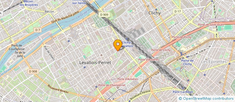 localisation de l'entreprise OBJECTIF PUB SA  LEVALLOIS-PERRET