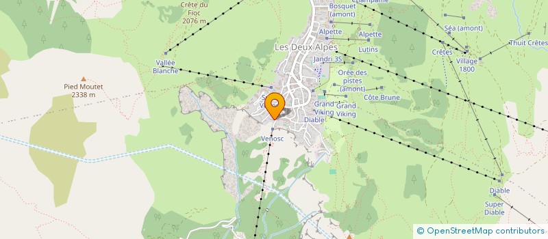 localisation de l'entreprise OBJECTIFS 1800  LES DEUX ALPES