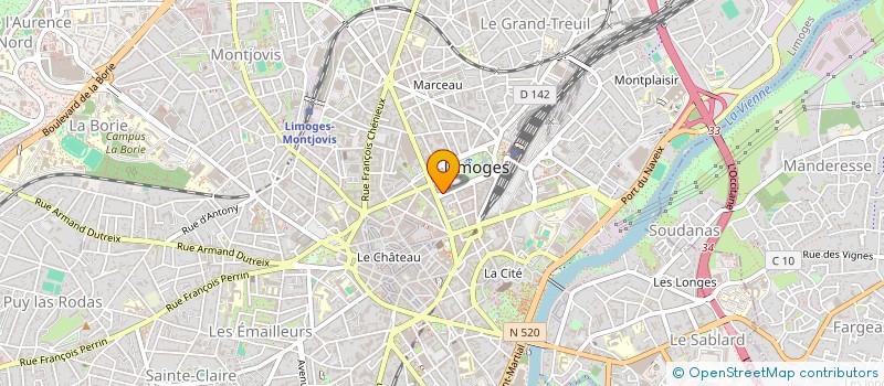 localisation de l'entreprise OBJECTIS  LIMOGES