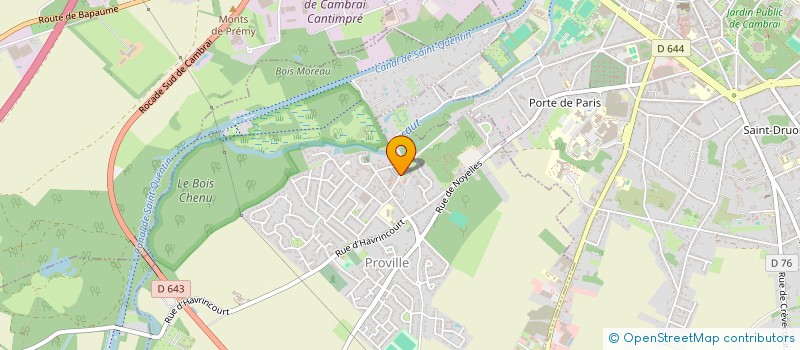 localisation de l'entreprise OBLED FAVREUILLE SARL à PROVILLE