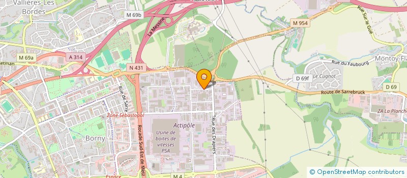 localisation de l'entreprise OBM  METZ