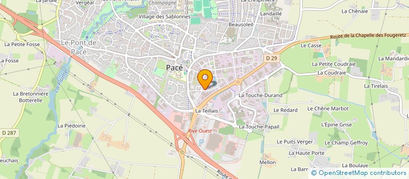 localisation de l'entreprise OBPACE à PACE