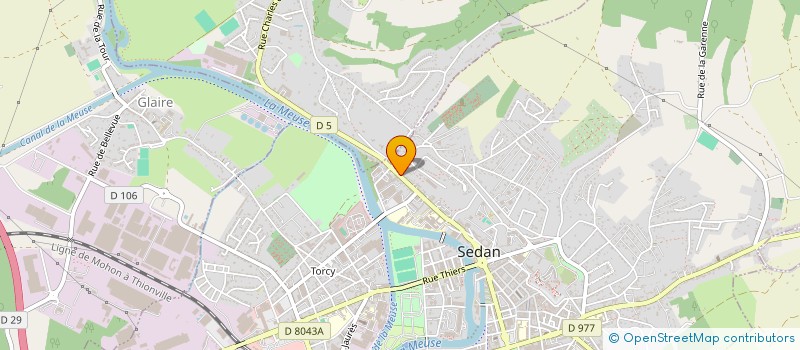 localisation de l'entreprise OBRAS à SEDAN