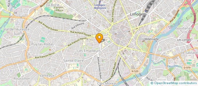 localisation de l'entreprise OBS à LIMOGES
