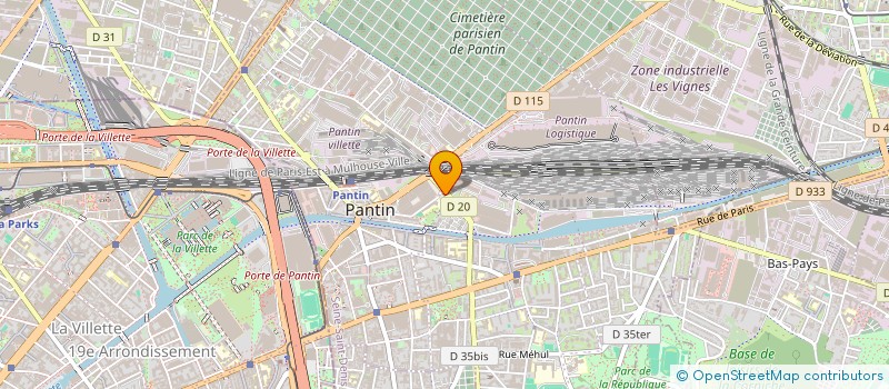 localisation de l'entreprise OBSERVATOIRE DES FONDS COMMUNS DE CREANCES OFC2 à PANTIN