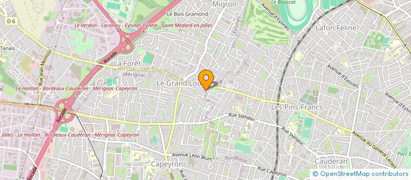 localisation de l'entreprise OBSERVATOIRE SOMMEIL EN PNEUMOLOGIE LIBERALE OSPL à BORDEAUX
