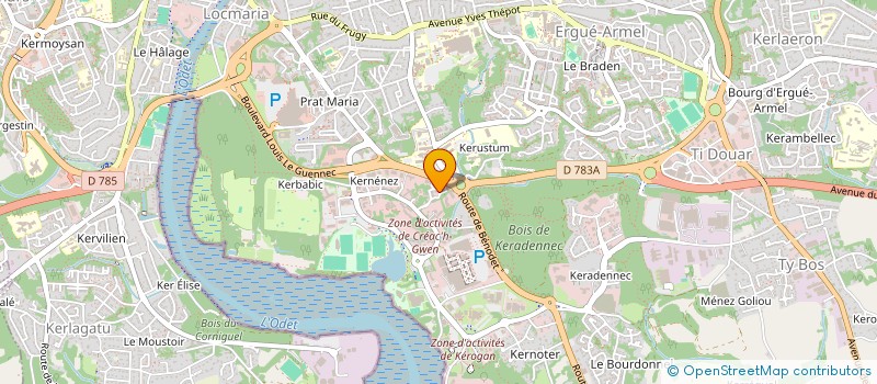 localisation de l'entreprise OBSIDIAN PRO  QUIMPER