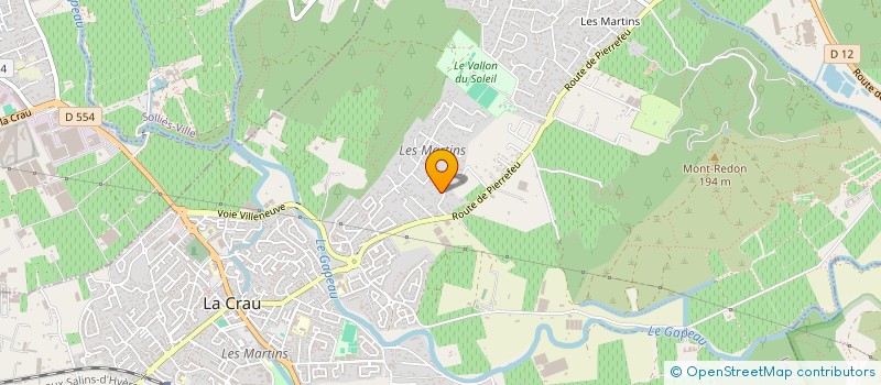 localisation de l'entreprise OBU (ORGANISATION DES BOUMS UNIS)  LA CRAU