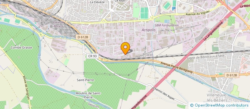 localisation de l'entreprise OC CINTRAGE PVC à BEZIERS