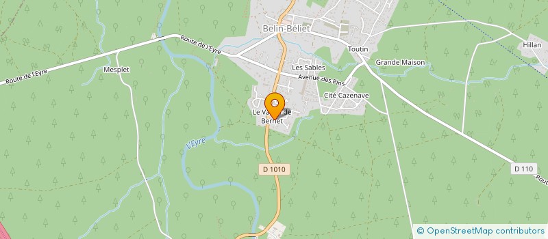 localisation de l'entreprise OC COSMETIC  BELIN-BELIET