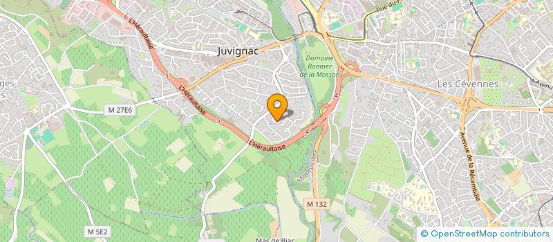 localisation de l'entreprise OC INVEST  JUVIGNAC