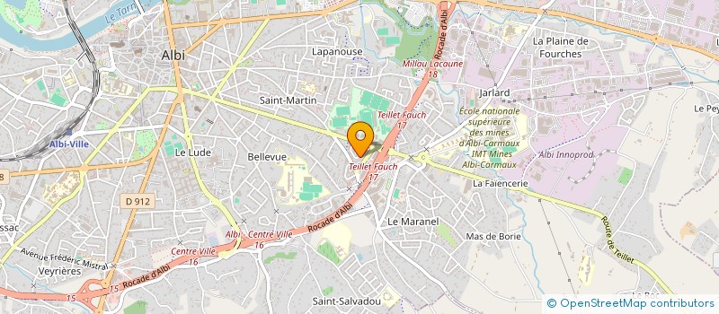 localisation de l'entreprise OC'LAND à ALBI