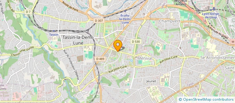 localisation de l'entreprise OC PEINTURE & PLATRERIE  TASSIN-LA-DEMI-LUNE