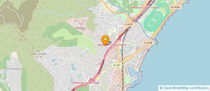localisation de l'entreprise OCA à VILLENEUVE-LOUBET
