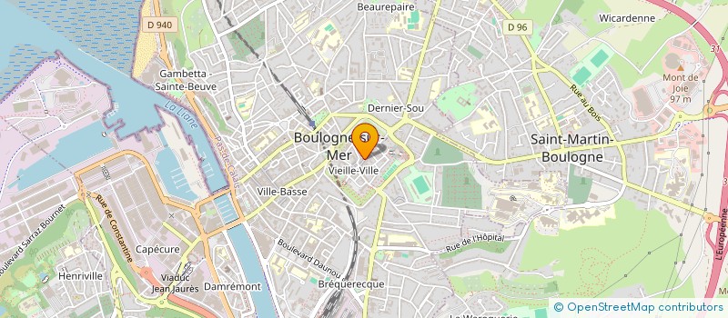 localisation de l'entreprise OCA RESTAURATION à BOULOGNE-SUR-MER