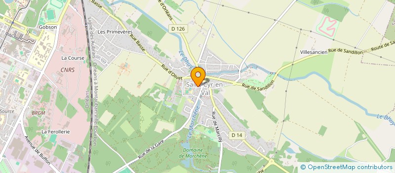 localisation de l'entreprise OCANA PLOMBERIE CHAUFFAGE à SAINT-CYR-EN-VAL