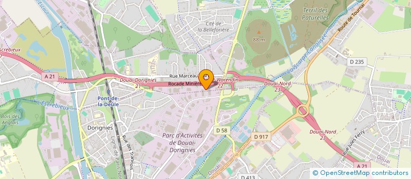 localisation de l'entreprise OCBASE  DOUAI