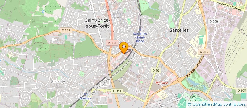localisation de l'entreprise OCCAS'AUTO à ST BRICE SOUS FORET