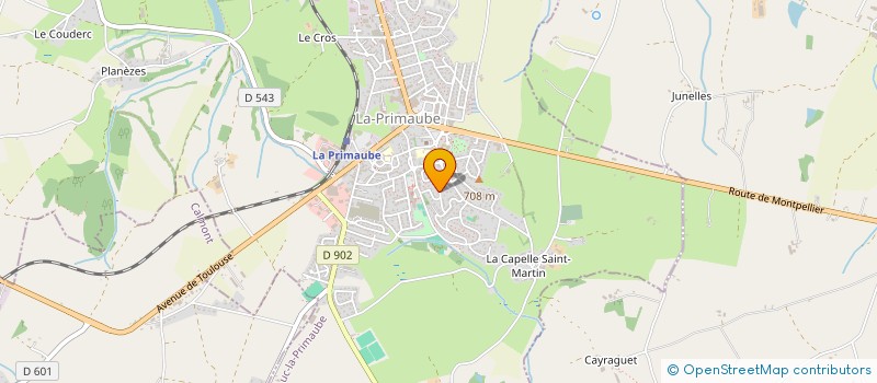 localisation de l'entreprise OCCI CALORIFUGE à LUC-LA-PRIMAUBE