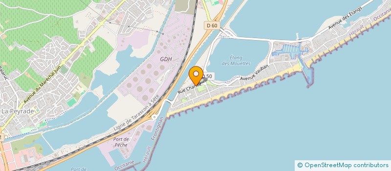 localisation de l'entreprise OCCITAGLISSE à FRONTIGNAN