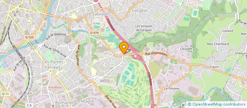 localisation de l'entreprise OCCITAN AUTO à LIMOGES