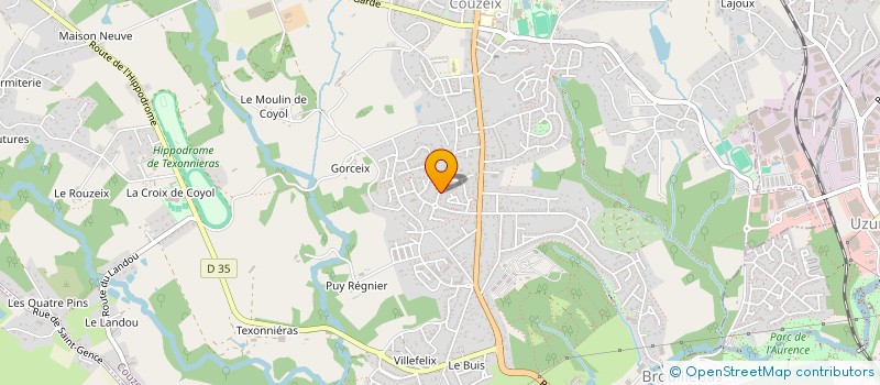 localisation de l'entreprise OCCITANE à COUZEIX