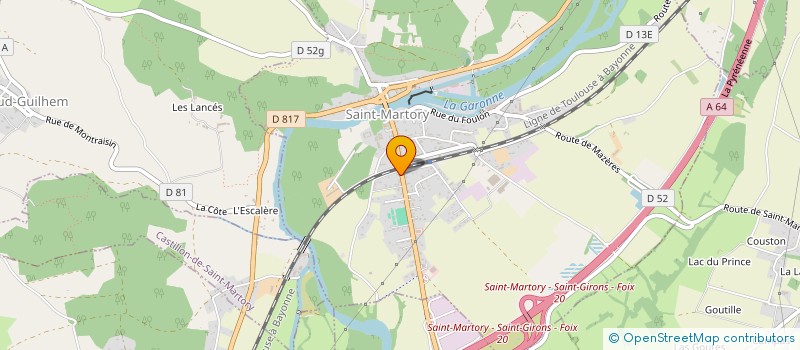 localisation de l'entreprise OCCITANE AMBULANCES  SAINT-MARTORY