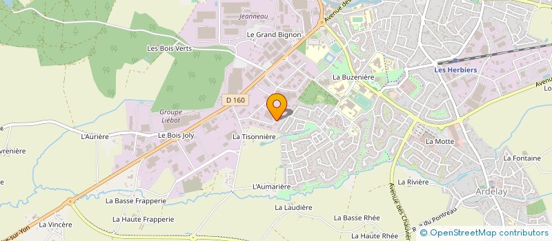 localisation de l'entreprise OCD - OUTILS COUPANTS DEVELOPPEMENT à LES HERBIERS