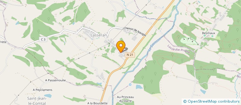 localisation de l'entreprise OCEA  LASSERAN