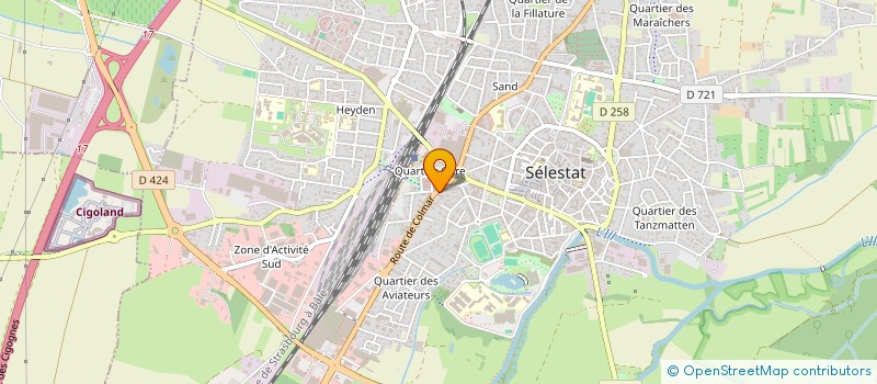 localisation de l'entreprise OCEA'LINE à SELESTAT
