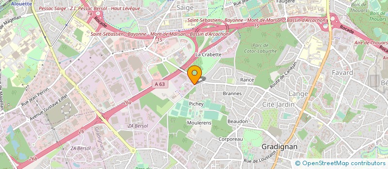 localisation de l'entreprise OCEA TELECOM  GRADIGNAN