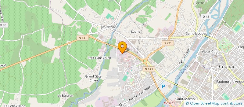 localisation de l'entreprise OCEALIA à COGNAC