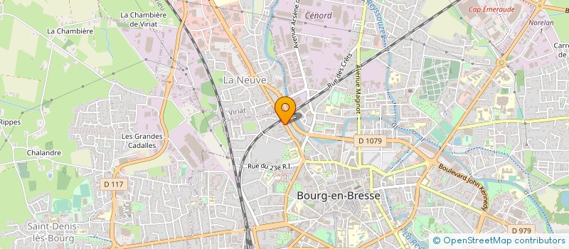 localisation de l'entreprise OCEALYA à BOURG-EN-BRESSE
