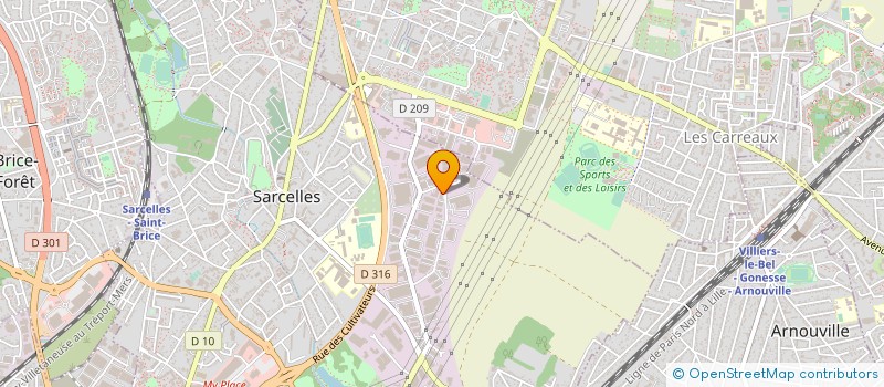 localisation de l'entreprise OCEAN à SARCELLES
