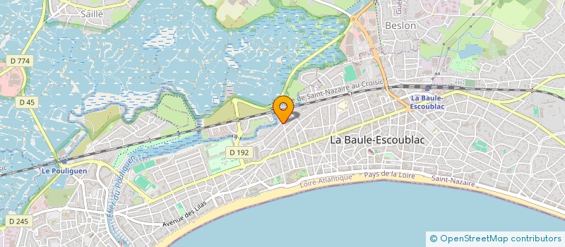 localisation de l'entreprise OCEAN BLEU à LA BAULE-ESCOUBLAC