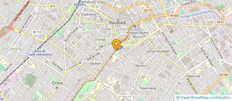 localisation de l'entreprise OCEAN BLEU PARTICIPATIONS  ROUBAIX