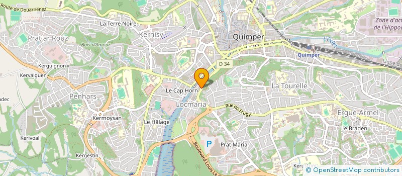 localisation de l'entreprise OCEAN BLUE  QUIMPER