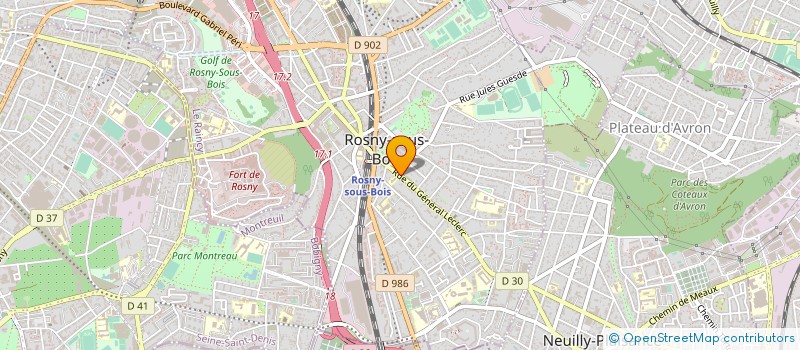 localisation de l'entreprise OCEAN DRIVE à ROSNY-SOUS-BOIS