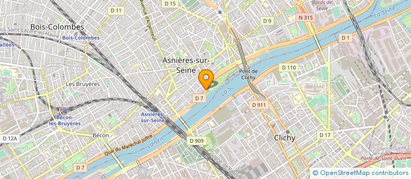 localisation de l'entreprise OCEAN FILMS DISTRIBUTION INT  ASNIERES-SUR-SEINE