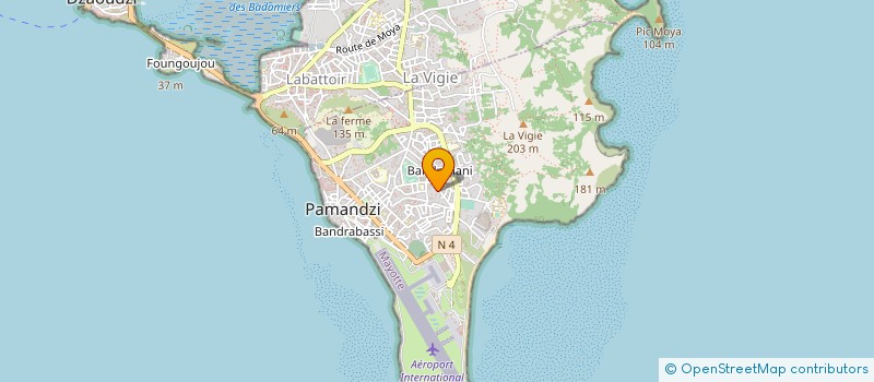 localisation de l'entreprise OCEAN INDIEN MARINE à DZAOUDZI