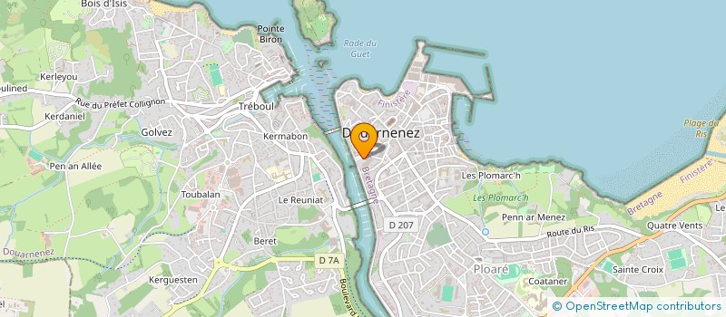 localisation de l'entreprise OCEAN MAJUSCULE  DOUARNENEZ