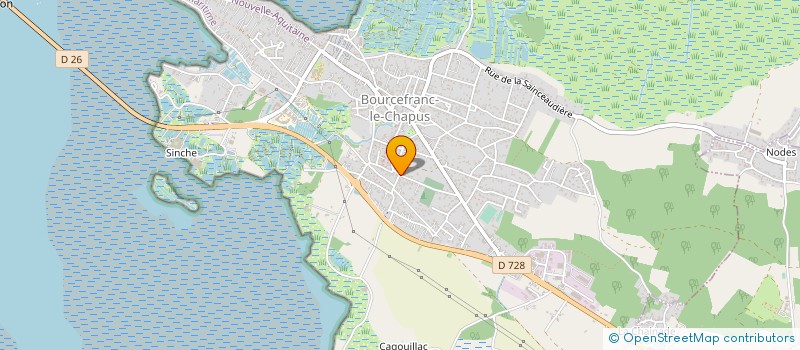 localisation de l'entreprise OCEAN'PRODUCTS à BOURCEFRANC-LE-CHAPUS