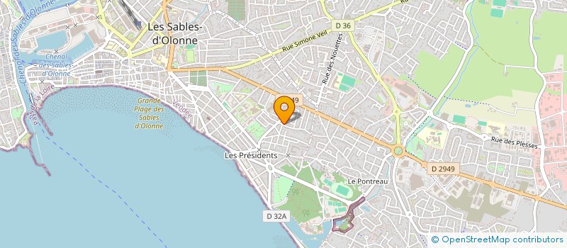 localisation de l'entreprise OCEAN REACHING à LES SABLES D'OLONNE